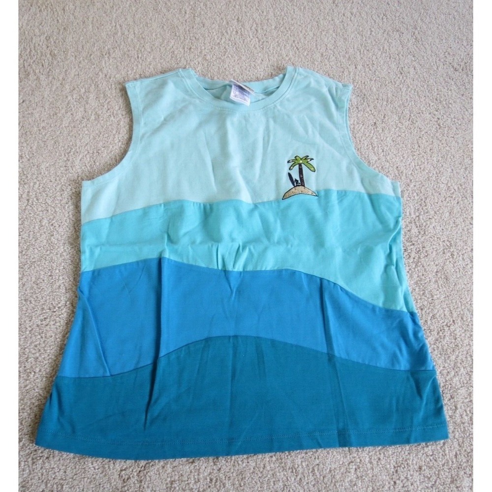 Women's Disney World Mickey Beach Palm Tree Island Tank Top Large